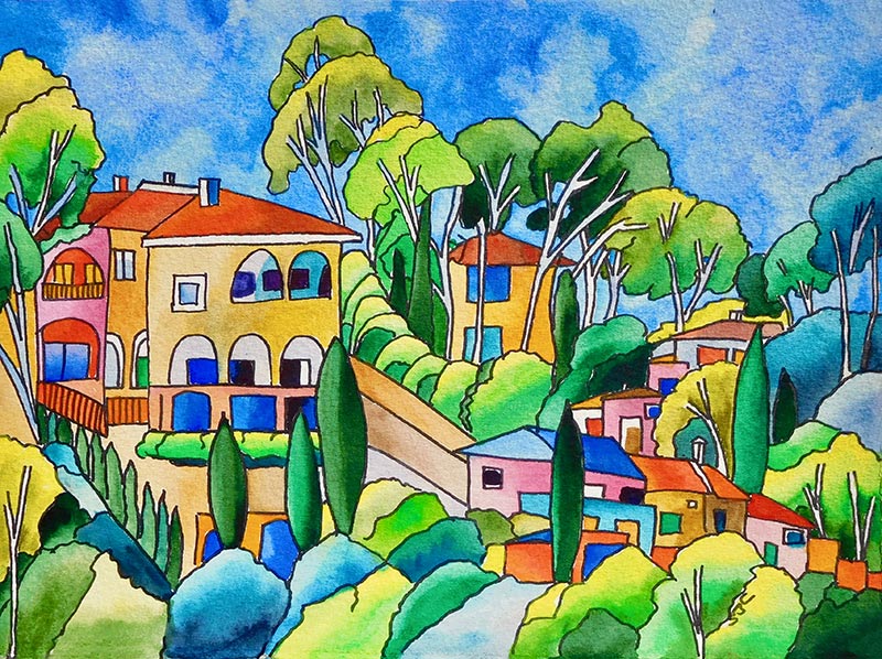 watercolour on paper