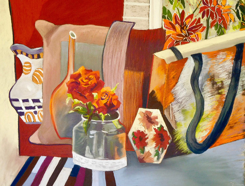 pastel on sanded paper