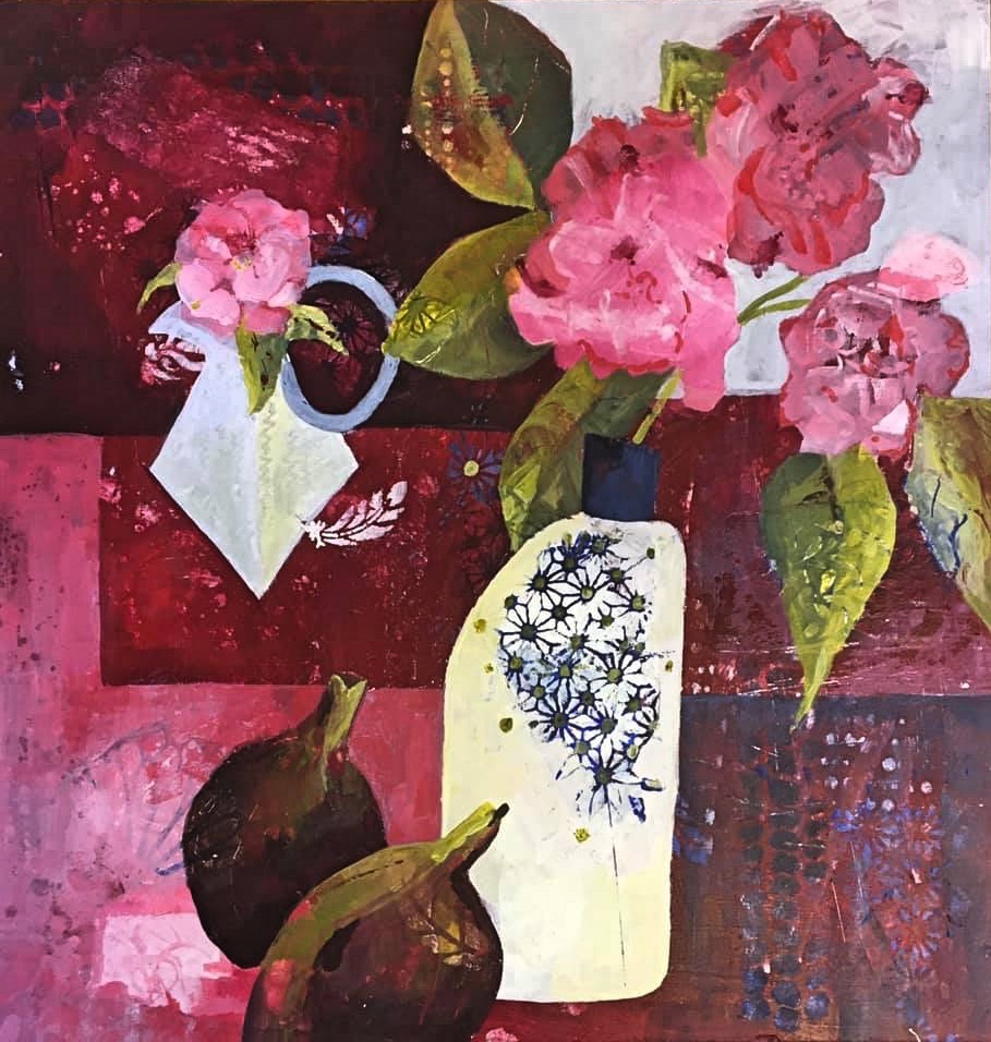 acrylic and collage on paper