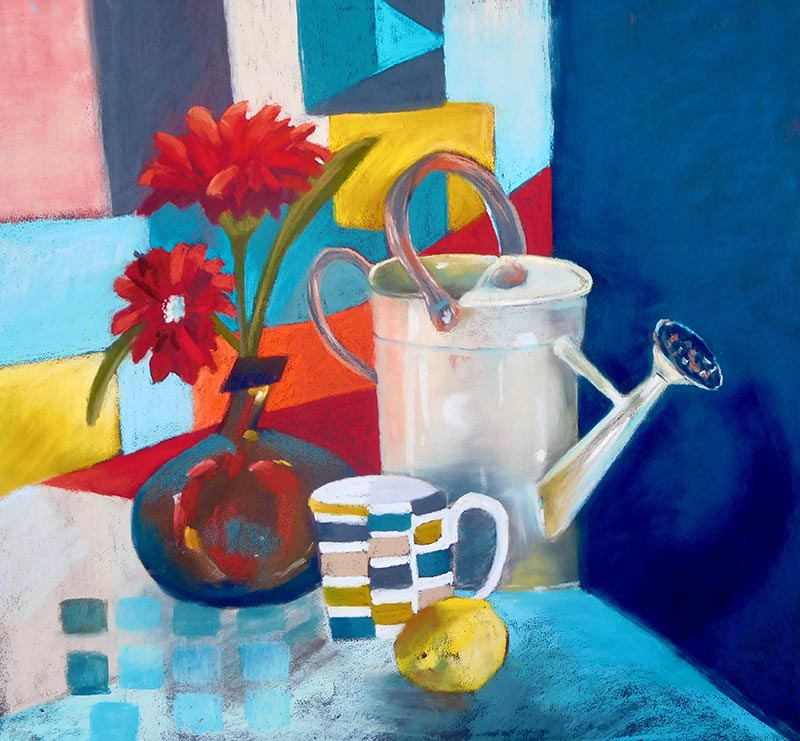 pastel on sanded paper