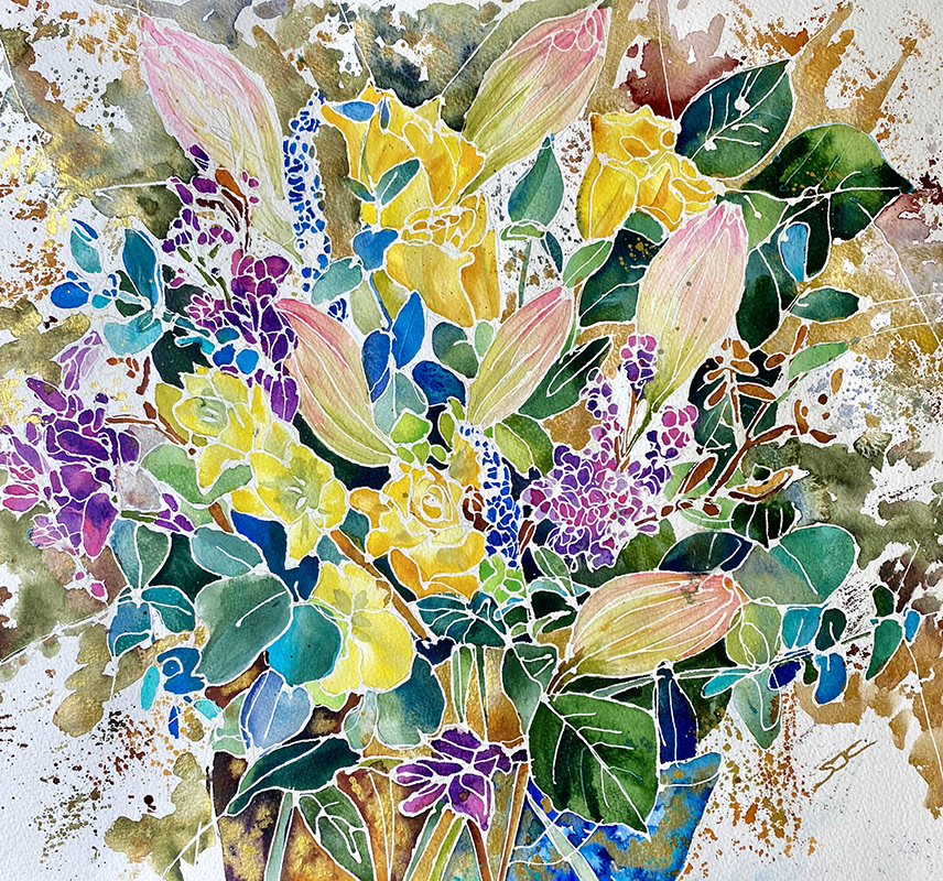 watercolour on paper